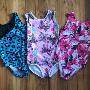 3 girls leotards